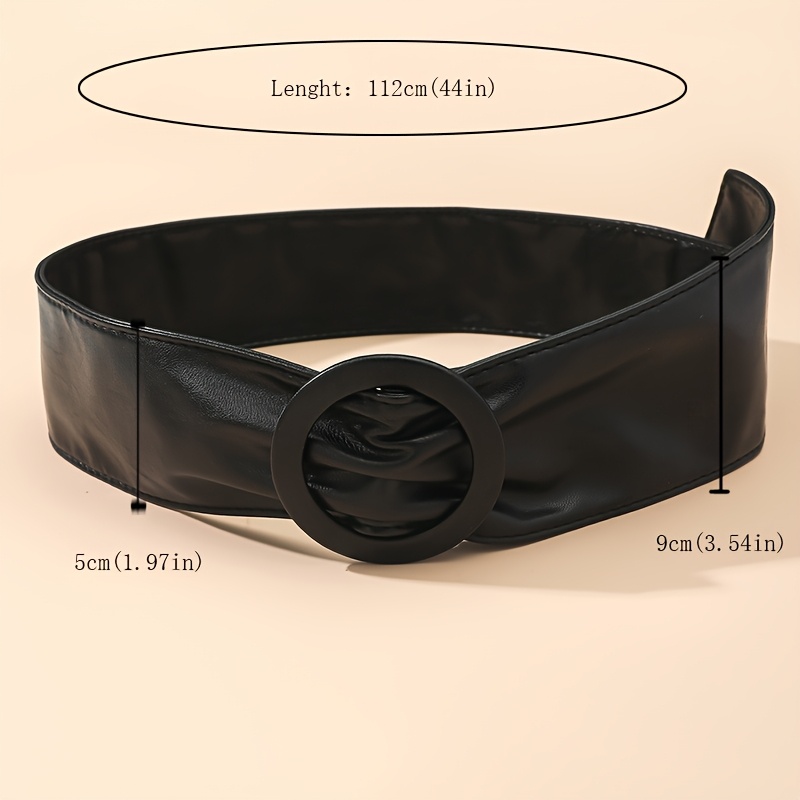 Stylish Waist Belt with Decorative Buckle for Women's High End Look